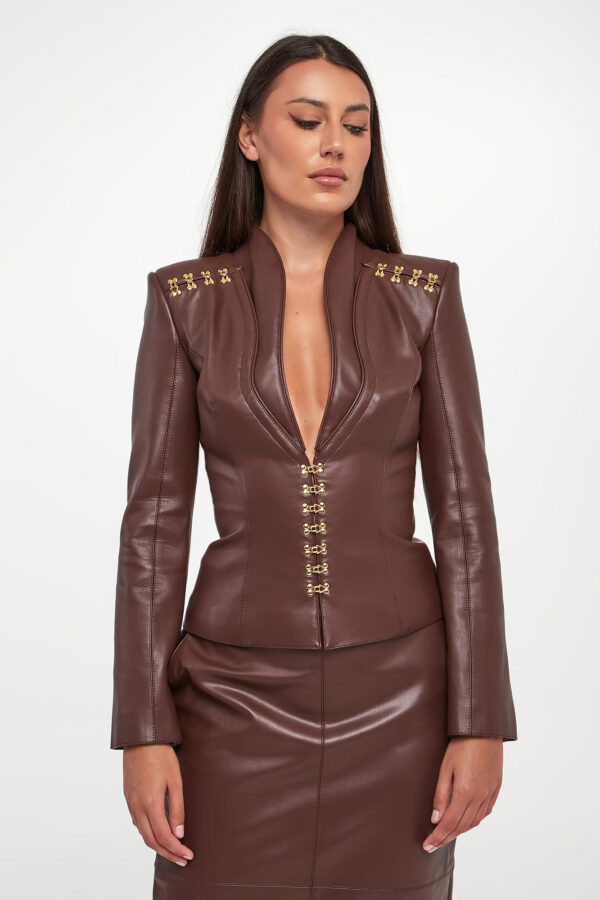 4f03f70e4ecdb65a6b2d6add4160088b19f1bfef Żakiet z ekoskóry ELISABETTA FRANCHI