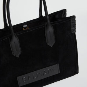 Torebka zamszowa shopper B-Army 36 BALMAIN