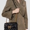 PINKO Czarna kopertówka Love One Classic Light DC AW