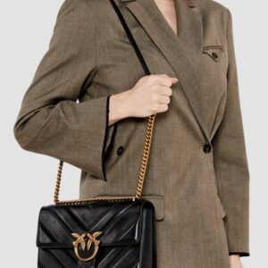 PINKO Czarna kopertówka Love One Classic Light DC AW