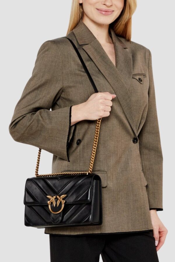 PINKO Czarna kopertówka Love One Classic Light DC AW