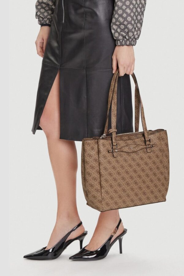 GUESS Brązowa shopperka damska Katya Multi