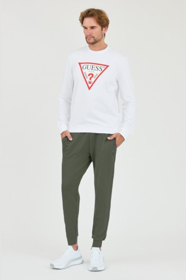 GUESS Zielone męskie spodnie dresowe Aldwin