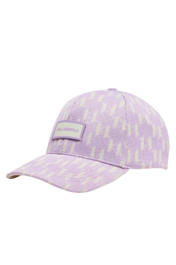 KARL LAGERFELD Fioletowa czapka K/monogra