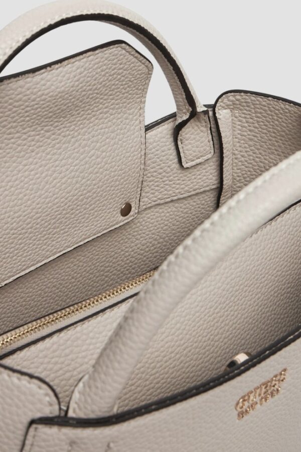 GUESS Biała torebka damska klasyczna SML Girlfriend Satche