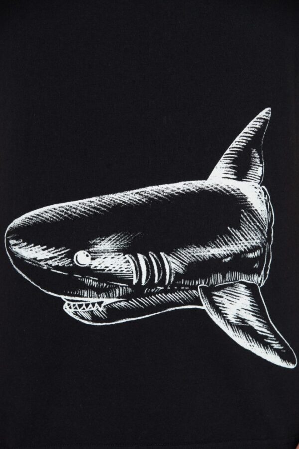 PALM ANGELS Czarny męski t-shirt Broken Shark Classic Tee