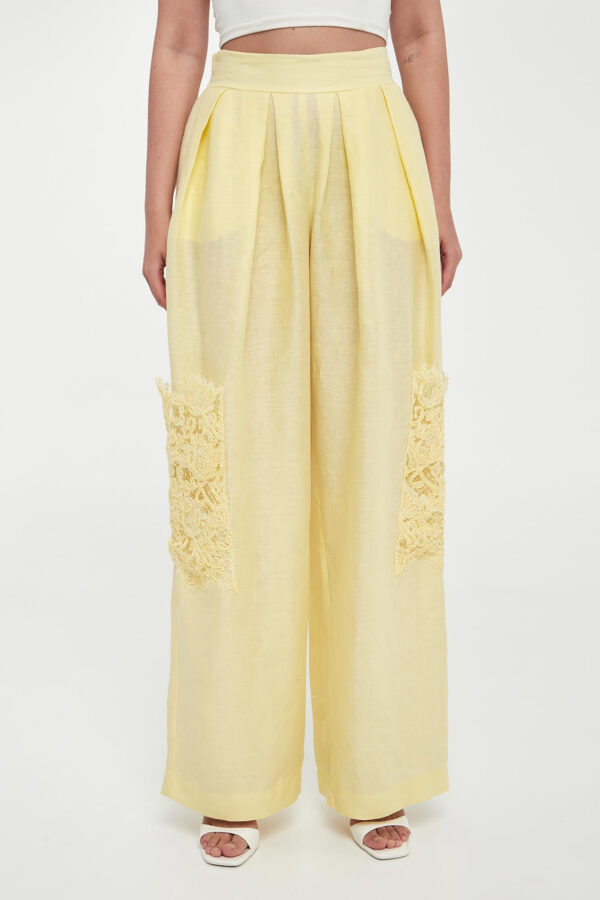 Spodnie damskie lniane ERMANNO SCERVINO LIFE