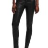 51f09c7161bd5d05e37054651bbf805b40ae925c KARL LAGERFELD Czarne damskie spodnie Coated Skinny Denim Pants