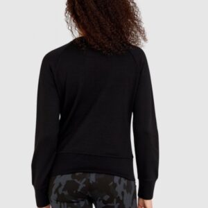 AERONAUTICA MILITARE Czarna bluza damska z dużym haftowanym logo