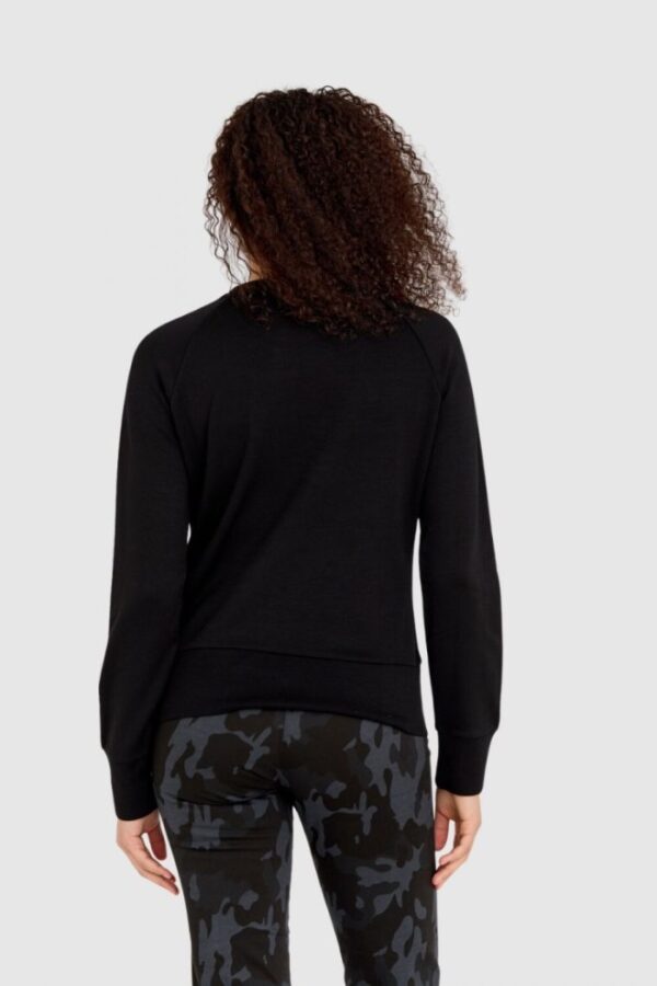 AERONAUTICA MILITARE Czarna bluza damska z dużym haftowanym logo