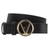 VALENTINO Czarny damski pasek Hampton