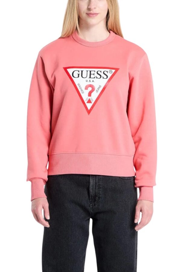GUESS Różowa bluza damska Original Fleece