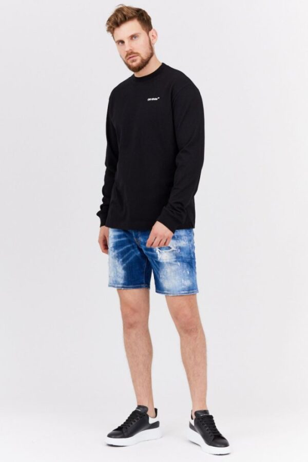 526107e883f19ceddae0bc7d3500b69d226d3aaf OFF-WHITE Czarny longsleeve męski z nadrukiem na plecach