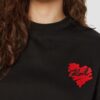KARL LAGERFELD Czarny damski top Hearts Cropped