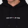 TOMMY JEANS Czarna męska bluza z kapturem