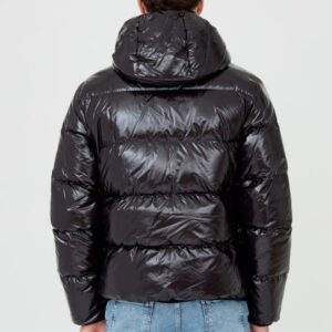 DSQUARED2 Czarna męska puchowa kurtka Puff Kaban, Rozmiar 56