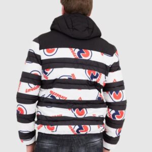 INVICTA Puchowa kurtka męska w pasy i logo