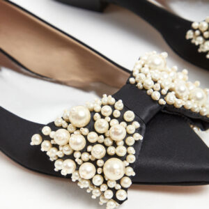 Baleriny z perłową kokardą CUSTOMMADE