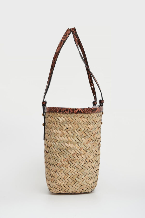 Torebka damska z rafii Love Summer Basket Rafia PINKO