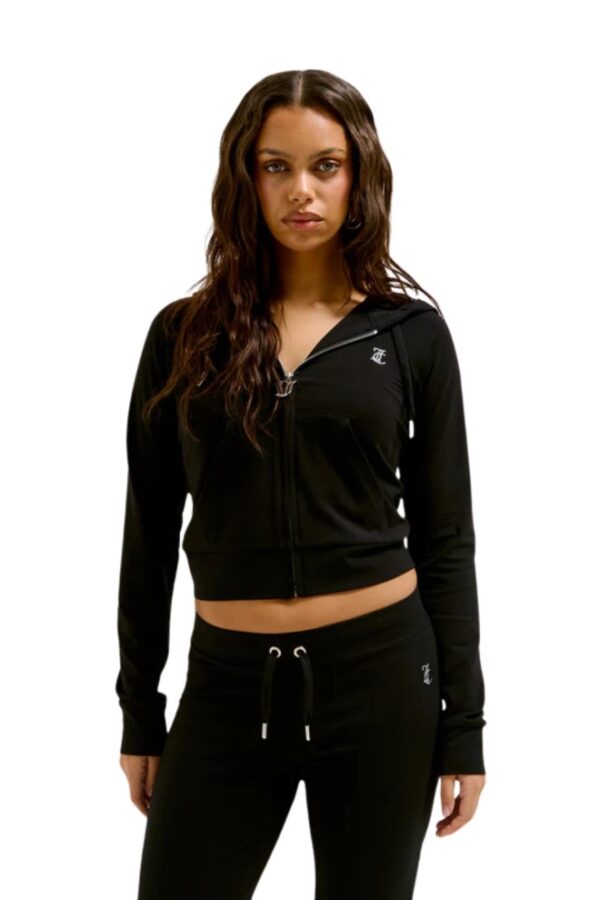 JUICY COUTURE Czarna bluza damska Single Jersey Ola Hoodie