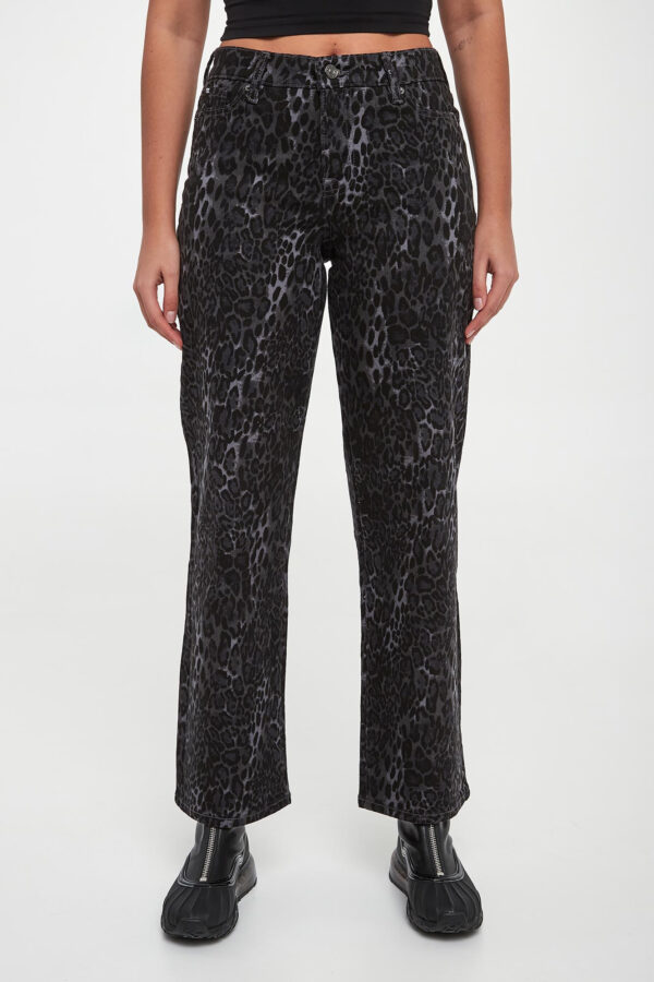 Jeansy damskie w panterkę DKNY JEAN