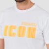 DSQUARED2 Biały męski t-shirt Icon Blur Cool Fit Tee