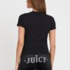 JUICY COUTURE Czarny damski t-shirt Ryder Rodeo Fitted