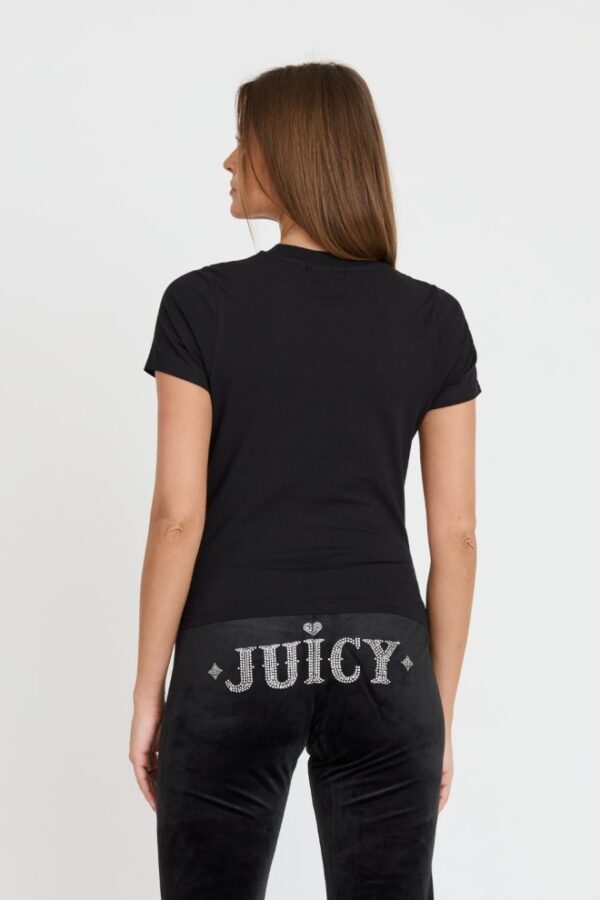 JUICY COUTURE Czarny damski t-shirt Ryder Rodeo Fitted