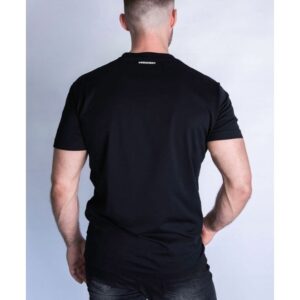 DSQUARED2 T-shirt męski, czarny z nadrukiem ,,caten twins