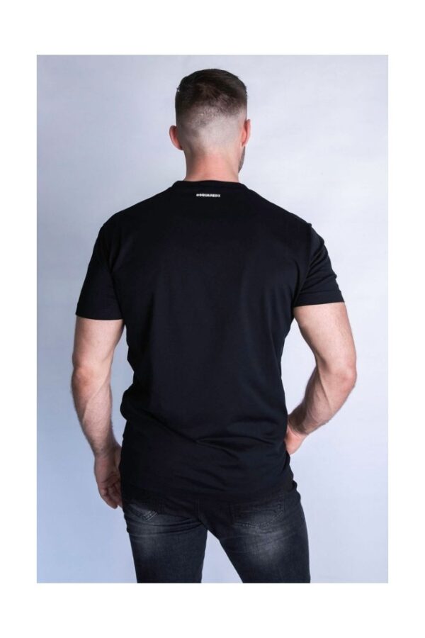 559f633c5eaa85eff5463d5b59c60104c22c5553 DSQUARED2 T-shirt męski, czarny z nadrukiem ,,caten twins