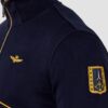 AERONAUTICA MILITARE Granatowa bluza męska Embroidered Color-block