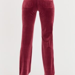 5633971710611757b96c31fe5873a2df8282cdc8 JUICY COUTURE Bordowe damskie spodnie dresowe Del Ray Pocket Pant