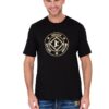 JUST CAVALLI Czarny męski t-shirt Fiche Gold