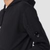 C.P. COMPANY Czarna męska bluza Hooded Open