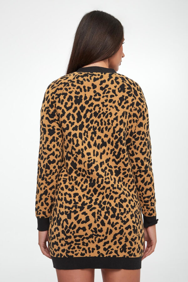 572216cf9b3e623abd602b68ddce77043111e7a9 Kardigan damski w panterkę DKNY