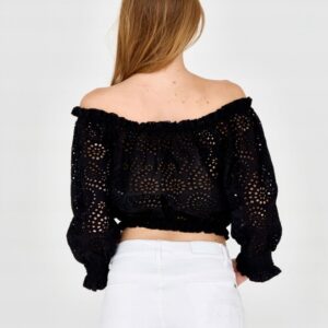 572e10eb057c9902158d2660c3f98ce9b92e3597 GUESS Damski czarny crop top