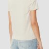TOMMY JEANS Beżowy damski t-shirt z małym logo