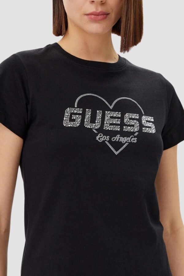 GUESS Czarny damski t-shirt Narciso