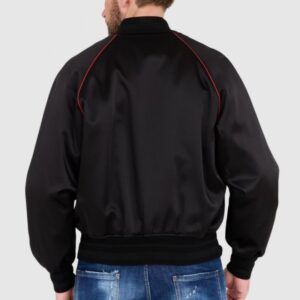 576eddfe68848599b68704cf4d5bde9411fb5d74 DOLCE & GABBANA Czarna męska kurtka bomber outwear jacket, Rozmiar 50