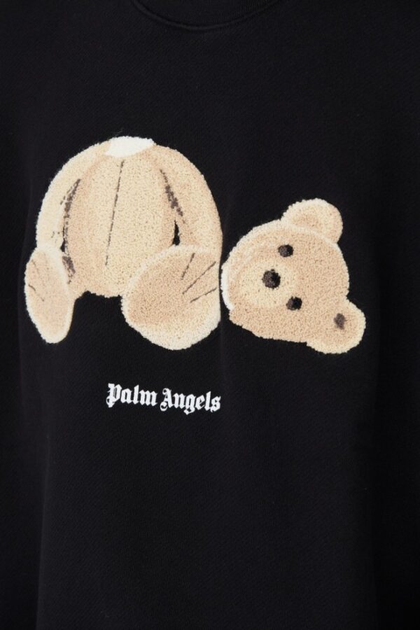 PALM ANGELS Czarna męska bluza Bear Crew