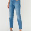 7 FOR ALL MANKIND Błękitne jeansy damskie RELAXED SKINNY