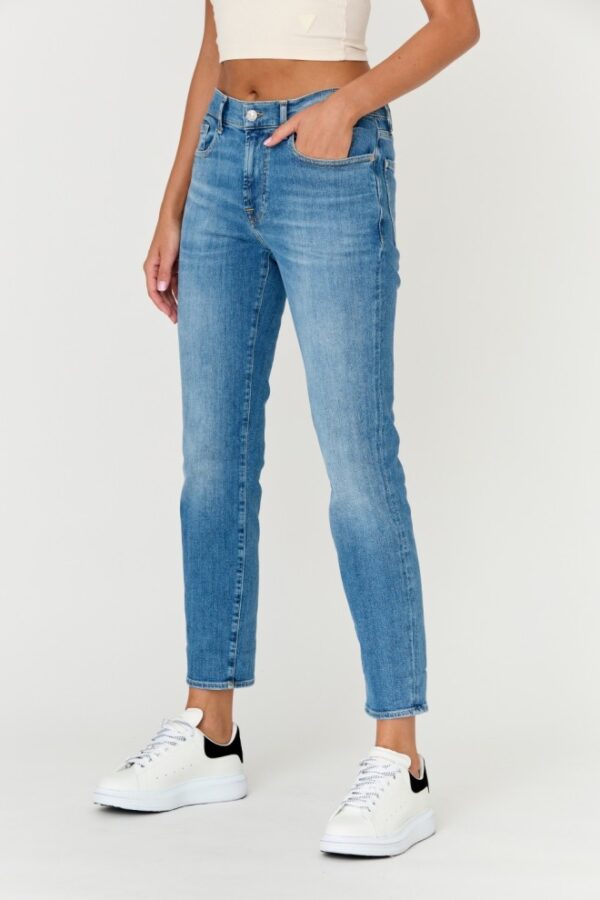 7 FOR ALL MANKIND Błękitne jeansy damskie RELAXED SKINNY