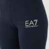 EA7 Granatowe damskie legginsy z małym logo