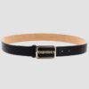 VALENTINO Czarny pasek damski Around Plaque Buckle Belt