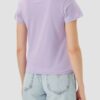 GUESS Lawendowy damski t-shirt bawełniany Narciso
