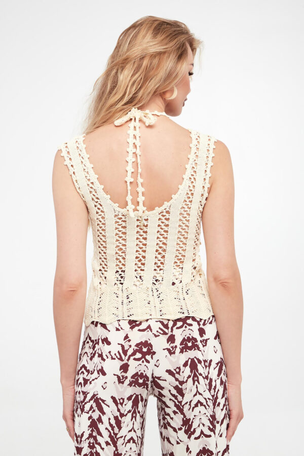 5a392a5bc6629466a0eb6210022459045f7c286c Top damski dziergany PATRIZIA PEPE