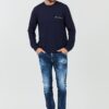 ARMANI EXCHANGE Granatowy męski sweter Jumpers