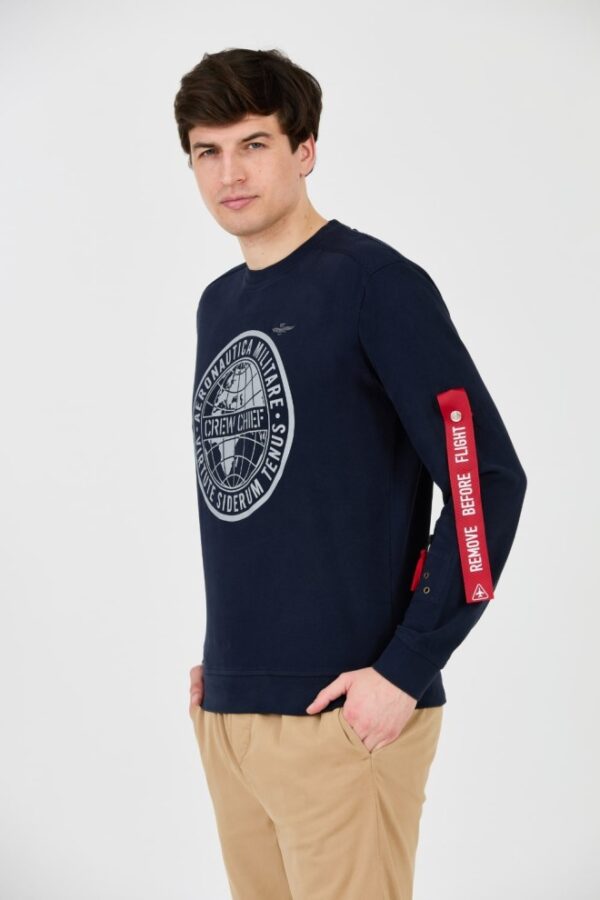 AERONAUTICA MILITARE Granatowa męska bluza