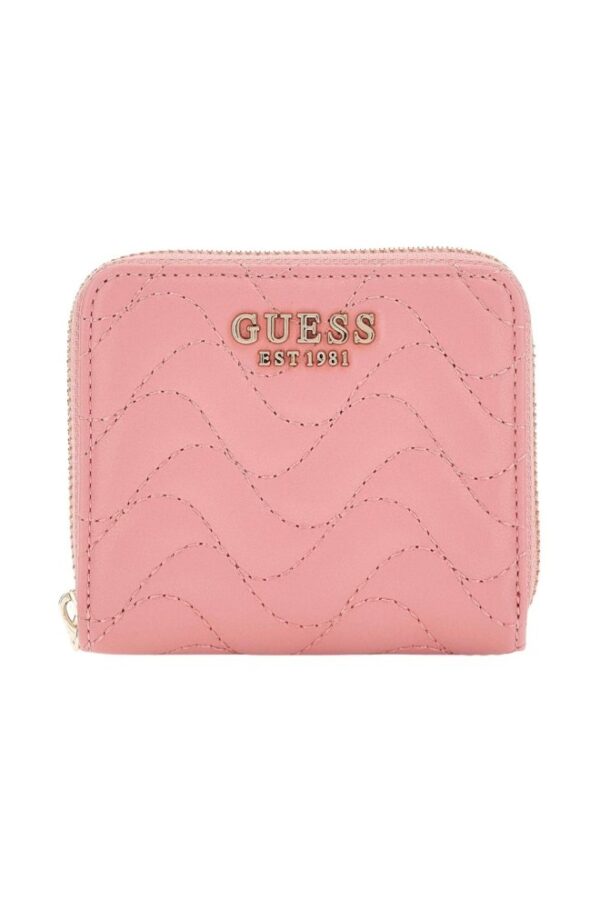 GUESS Różowy mały portfel damski Melisandra