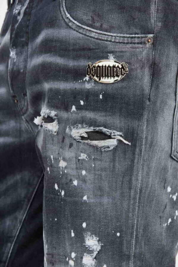 DSQUARED2 Czarne męskie jeansy Skater Jean, Rozmiar 54